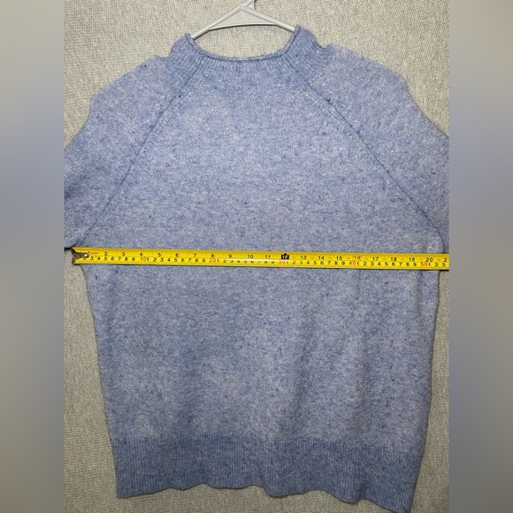 J. Crew Rollneck Supersoft Yarn Blue Pullover Sweater Size Medium - Picture 3 of 9